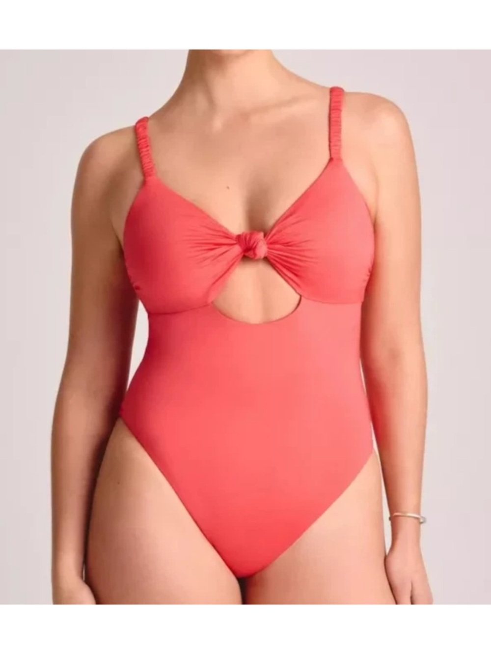 Vitamin A Swim Knot Front Keyhole Full Coverage One Piece Swimsuit XXL NWT